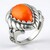 Anello in argento con Conchiglia di Ostrica Spinosa Arancione (Desert Chic)