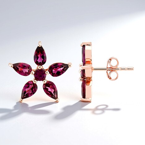 Orecchini in argento con Rodolite