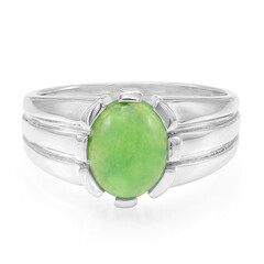 Anillo en plata con Crisoprasa imperial