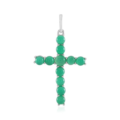 Grüner Onyx-Silberanhänger