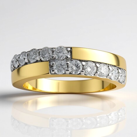 Anello in oro con Diamante SI1 (G) (Annette)
