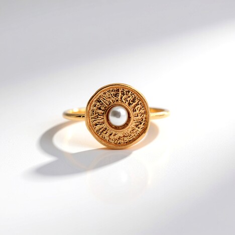 Anello in argento con Perla di Acqua Dolce (Joias do Paraíso)