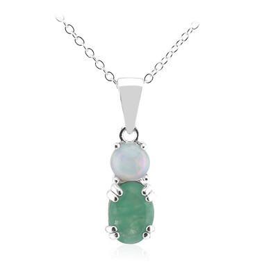 Collar en plata con Esmeralda de Brasil