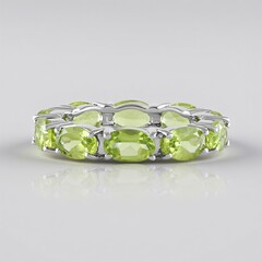 Bague en argent et Péridot