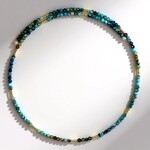 Collana rigida in acciaio con Crisocolla (Riya)