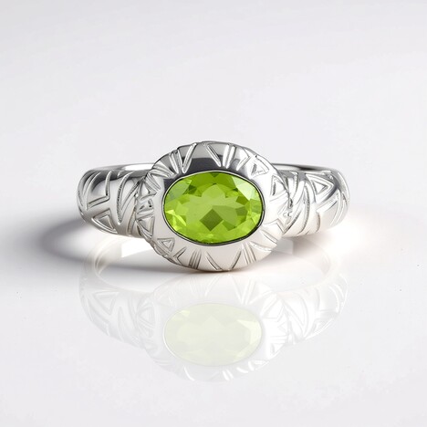 Anello in argento con Peridoto (de Melo Essence)