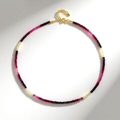Collana in argento con Rubino del Madagascar