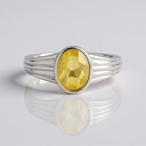 Anello in argento con Fluorite Gialla