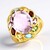 Bague en argent et Améthyste Rose de France