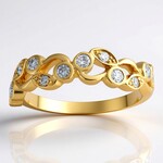 Anello in oro con Diamante SI1 (G) (Annette)