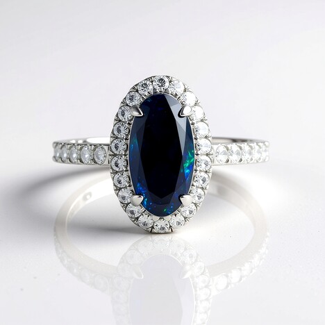 Anello in argento con Opale Mezezo