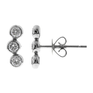 Boucles d'oreilles en or et Diamant SI1 (H) (CIRARI)