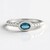 Anello in argento con Cianite Blu Foglia di Tè