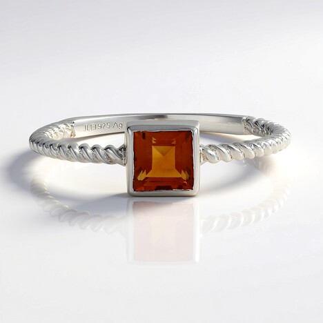 Anello in argento con Citrino Madeira