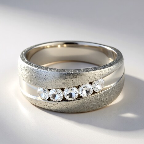 Bague en argent et Zircon