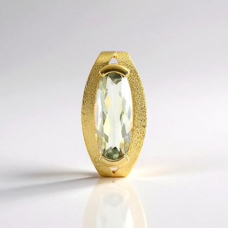 Ciondolo in argento con Ametista Verde (MONOSONO COLLECTION)