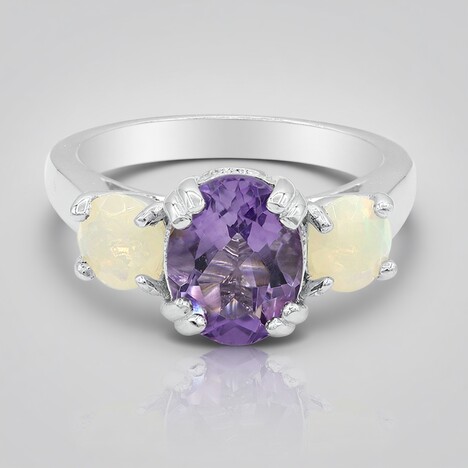 Anello in argento con Ametista