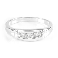 Anello in argento con Zaffiro Bianco