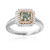 Gouden ring met een SI2 Groene Diamant (CIRARI)