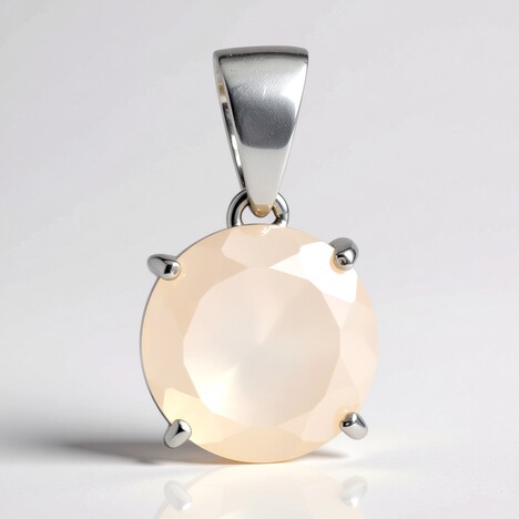Ciondolo in argento con Calcedonio Rosa