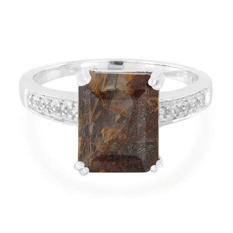 Anillo en plata con Cuarzo Dinosaurio