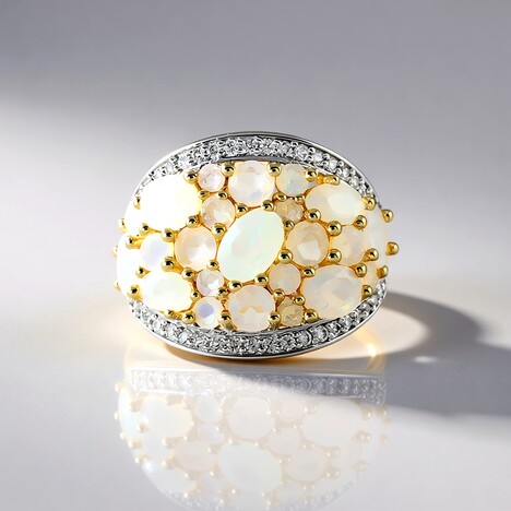 Anello in argento con Opale di Welo