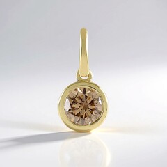 Ciondolo in oro con Diamante Champagne I2