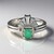 Anello in argento con Smeraldo Russo (Adela Silber)