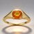 Anello in oro con Zaffiro Arancione Ban Ka Cha
