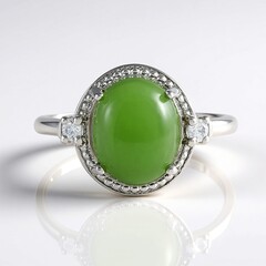 Anello in argento con Giada Canadese