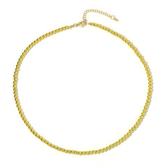 Collar en plata con Hematita dorada