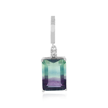 Ciondolo in argento con Fluorite Bicolore