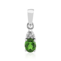 Ciondolo in argento con Diopside Russo