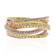 Anillo en oro con Diamante amarillo SI2