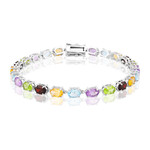 Bracciale in argento con Topazio Blu Cielo