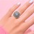 Anillo en plata con Topacio azul suizo (Annette classic)