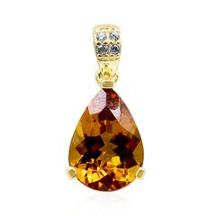 Cognac-Skapolith-Silberanhänger