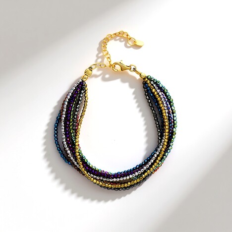 Bracciale in argento con Ematite Ramata (Riya)