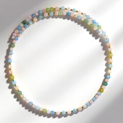 Collana rigida in acciaio con Berillo Fancy (Riya)