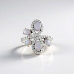 Anello in argento con Opale Australiano