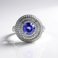 Anello in oro con Tanzanite AAA (de Melo)