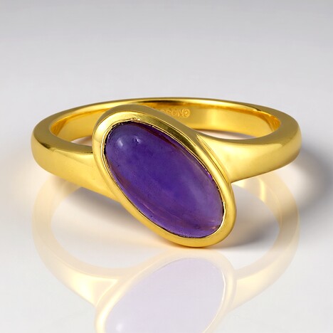 Bague en argent et Améthyste de Zambie (MONOSONO COLLECTION)