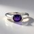 Anello in argento con Ametista Zambiana