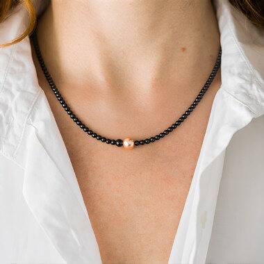 Collana in argento con Perla di Acqua Dolce