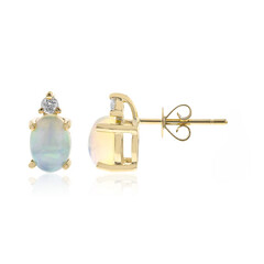 Pendientes en oro con Ópalo Welo AAA