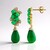 Boucles d'oreilles en argent et Jade vert