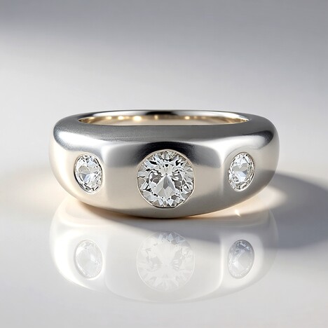 Bague en argent et Danburite