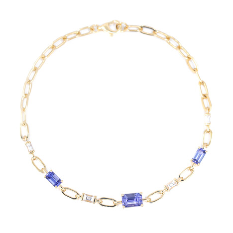 Gouden armband met een AAA tanzaniet (CIRARI)