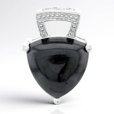 Colgante en plata con Hematita negra