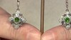 Pendientes en plata con Diópsido de Rusia